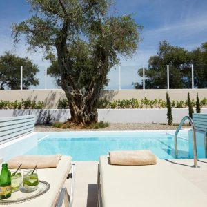 Hotelkamer met Privé Zwembad op Corfu in Griekenland