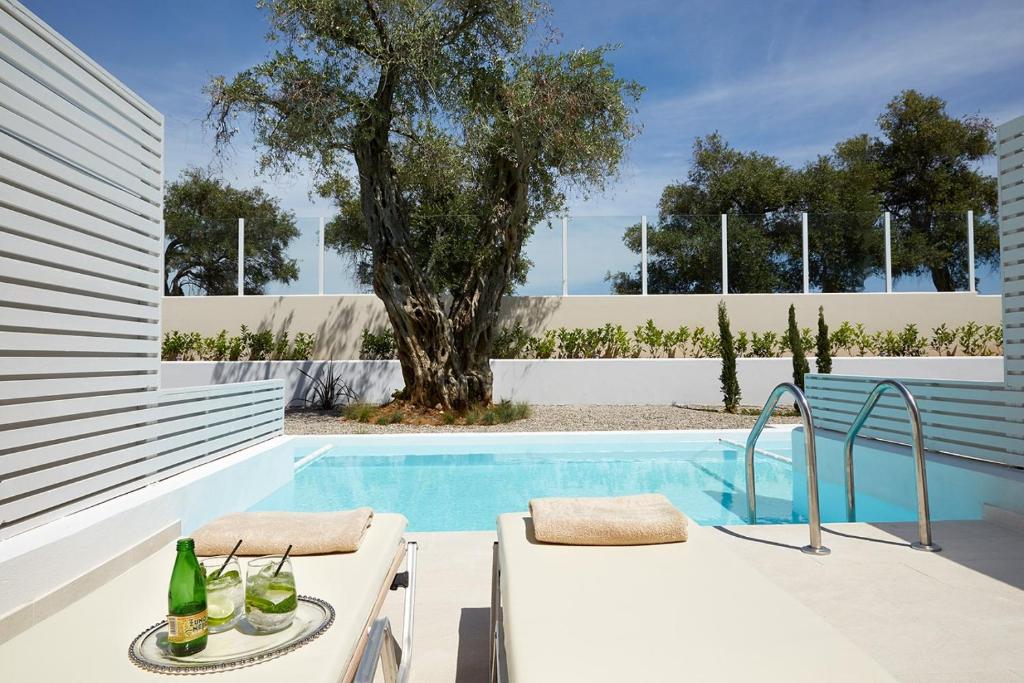 Hotelkamer met Privé Zwembad op Corfu in Griekenland